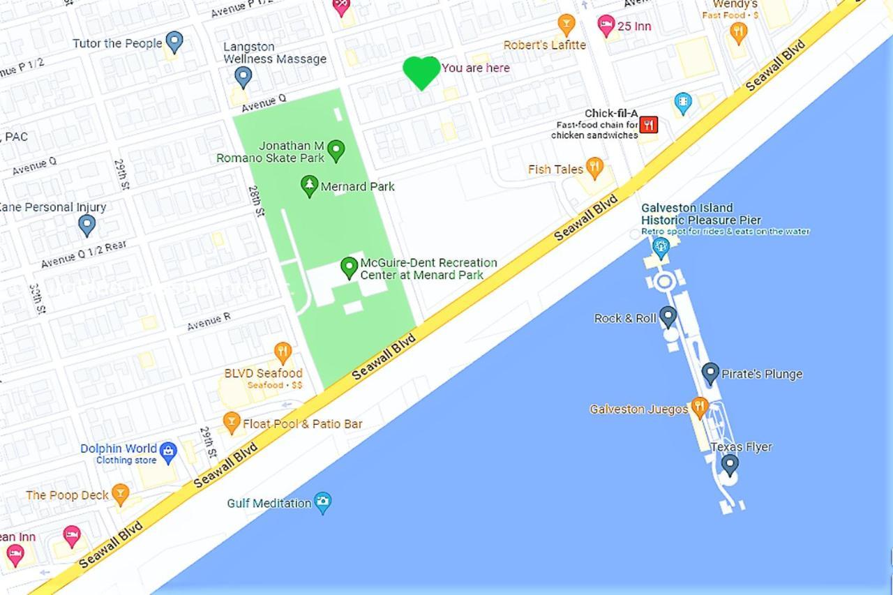Casaazul-2605A-Couples Retreat By Beach & Pleasure Pier 1 Block Away- 2Bed 2Bath- 7 Minutes To Cruise Terminal Galveston Esterno foto